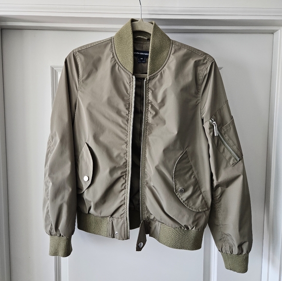 French Connection Bomber Jacket Olive Green XS - Picture 3 of 10
